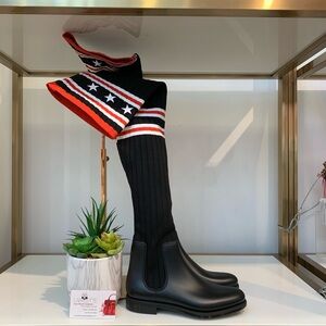 Givenchy Black THIGH SOCK BOOTS SIZE 36
